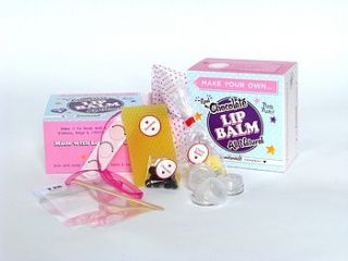 chocolate, silver, gold or pink lip balm kits by oskar & catie