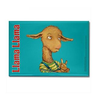 Sad Llama Llama Rectangle Magnet by LlamaLlama