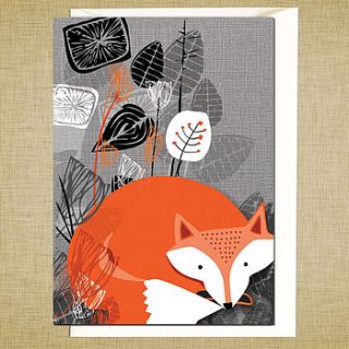 fox greetings card by rocket 68