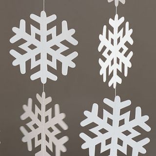 let it snow 4ft paper snowflake garland by the flower studio