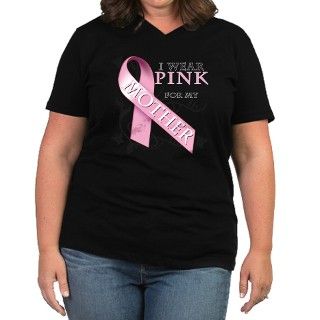 I Wear Pink for my Mother Womens Plus Size V Neck by themagiktees