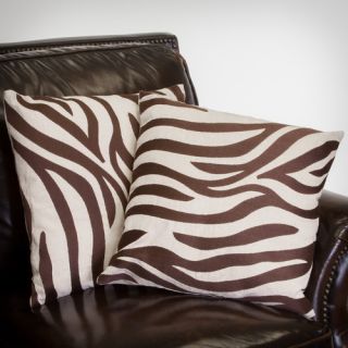Home Loft Concept Sahara 18 Tan Zebra Pillows (Set of 2) (Set of 2)