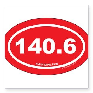 140.6 Swim Bike Run Ironman Red Oval Sticker by Admin_CP10736077