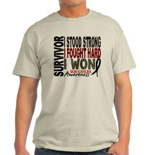 Survivor 4 Skin Cancer Shirts and Gifts T Shirt by blackribbon01