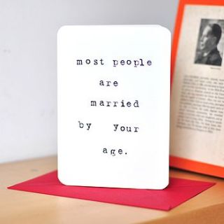 marriage hint anti romance card by mardy mabel