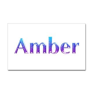 Glitter Name Amber Rectangle Decal by snatchit