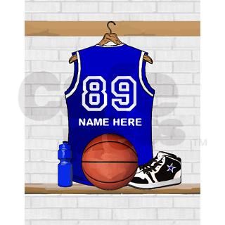 Personalized Basketball Jerse Note Cards (Pk of 10 by auslandgifts