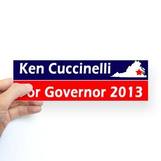 Ken Cuccinelli Virginia Governor 2013 Bumper Sticker by KenCuccinelli