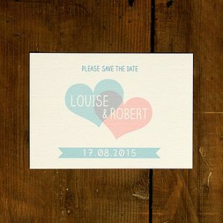 two become one save the date card by feel good wedding invitations
