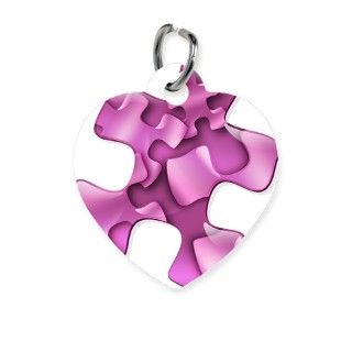 2 puzzle v2 pink onblk2 Pet Tag by Admin_CP9578932