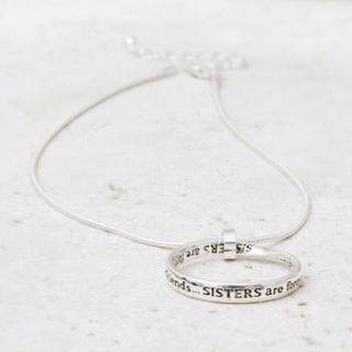 'sisters are forever friends…' necklace by bloom boutique