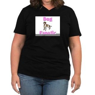 Dog Fanatic Womens Plus Size V Neck Dark T Shirt by animalgift