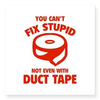 You cant fix stupid Square Sticker 3 x 3 by BrightDesign