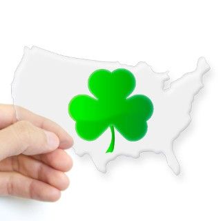 Green Shamrock USA Sticker by suburbangypsy