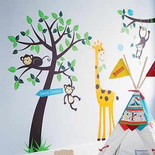 animals and tree wall sticker by parkins interiors