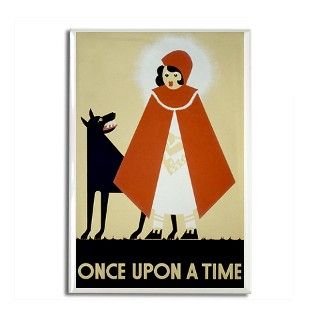 Little Red Riding Hood Rectangle Magnet by vintageposter