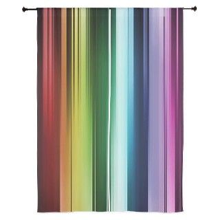 Rainbow Metallic Striped Curtains by stripstrapstripes
