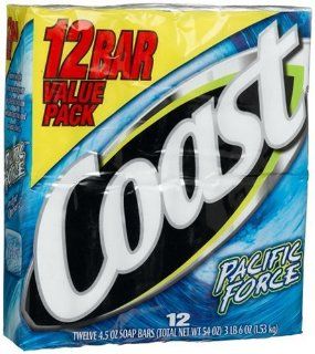 Coast Bar Soap 12 Pack, Pacific Force, 4 Ounce Bars (Pack of 3)  Bath Soaps  Beauty