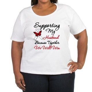 Cancer Support Husband T Shirt by hopeawarenessribbons
