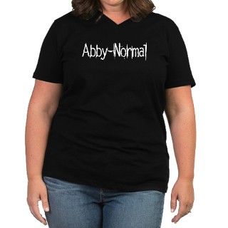 Abby Normal 2 Womens Plus Size V Neck Dark T Shir by crazyteescafe