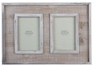 whitewash wooden picture frame by the contemporary home