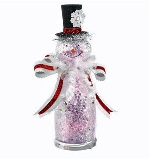Christmas Decoration   Lighted Glittered Snowman   Christmas Shimmer Light   Holiday Figurines
