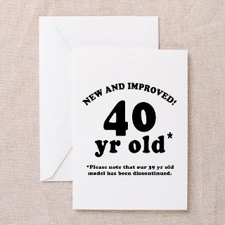 40th Birthday Gag Greeting Cards (Pk of 10) by thebirthdayhill