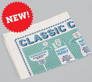 classic cocktail mixes tea towel by distinctly living