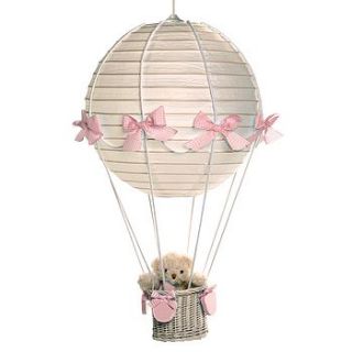 hot air balloon lampshade with teddy bear by sleepyheads