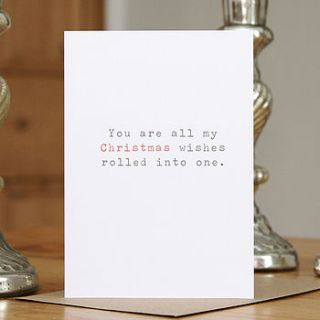 'christmas wishes' christmas card by slice of pie designs