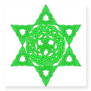 Celtic Star of David Square Sticker by Admin_CP922497