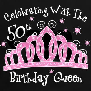 Tiara 50th Birthday Queen CW Tee by pinkinkart