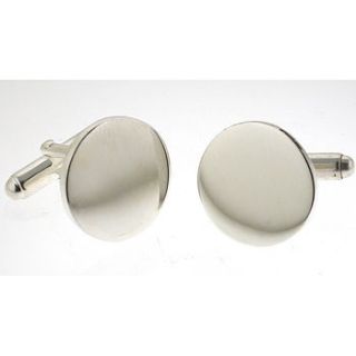 personalised round silver cufflinks by david louis design