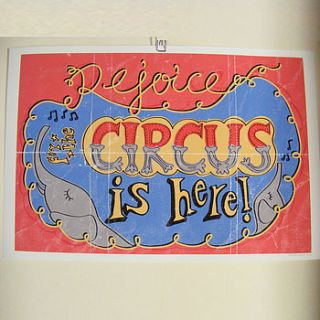 'rejoice circus' giclee print by start today illustrations