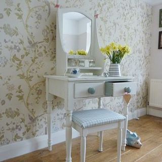 vintage pine dresser mirror and stool by my little vintage attic