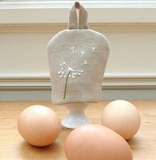 personalised egg cosy dandelion by polkadots & blooms