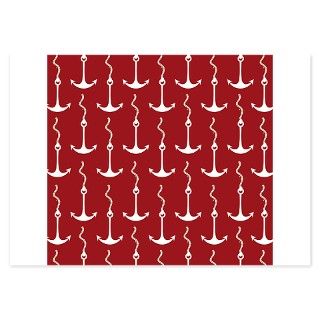 Red White Anchor Print Invitations by PrintedLittleTreasures