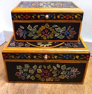 set of two wooden boxes by the forest & co