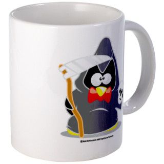 Grim Reaper Penguin Mug by mattmckendrick