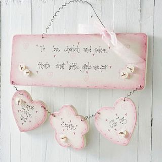 personalised handmade baby girl birth plaque by primitive angel country store