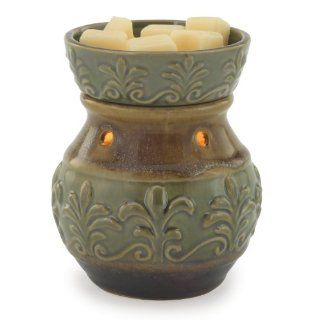 Candle Warmers Etc. Illumination Candle Warmer, Green Fleur De Lis   Scented Candles
