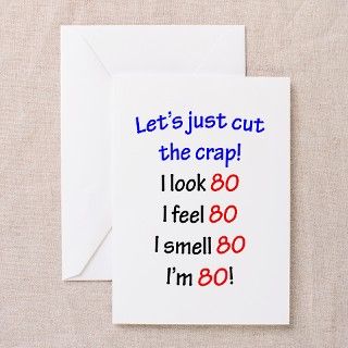 Cut the crap 80 Greeting Card by cutthecrap80