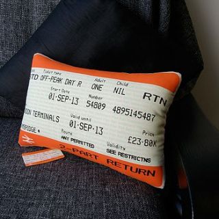  cambridge train ticket cushion by ashley allen