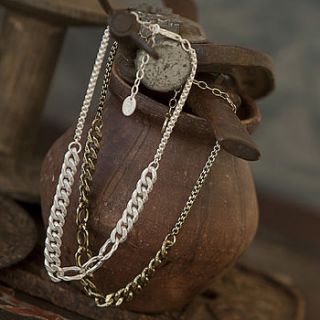short mixed chains necklace by tutti&co