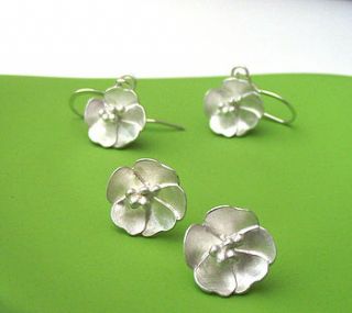 rosa primula flower earrings by zelda wong