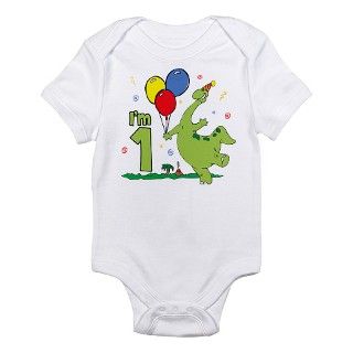 Dino First Birthday Infant Bodysuit by kewlkids