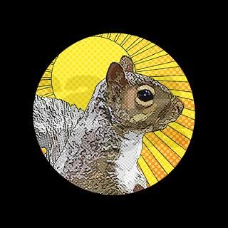 Pop Art Squirrel Round Sticker by shelflifeshop