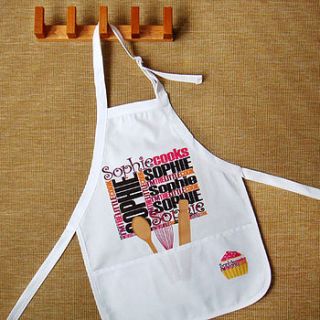 personalised children's apron for cooking by dinkytinks