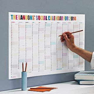 2014 typographic calendar by rosie robins