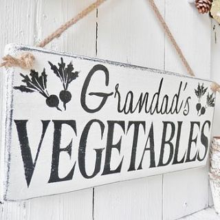 Personalised Vegetable Garden Sign